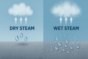 ۱. تفاوت فنی بخار خشک (Dry Steam) و بخار مرطوب (Wet Steam)